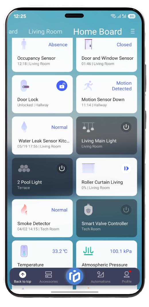 Smart home control interface — VLLS villa technology
